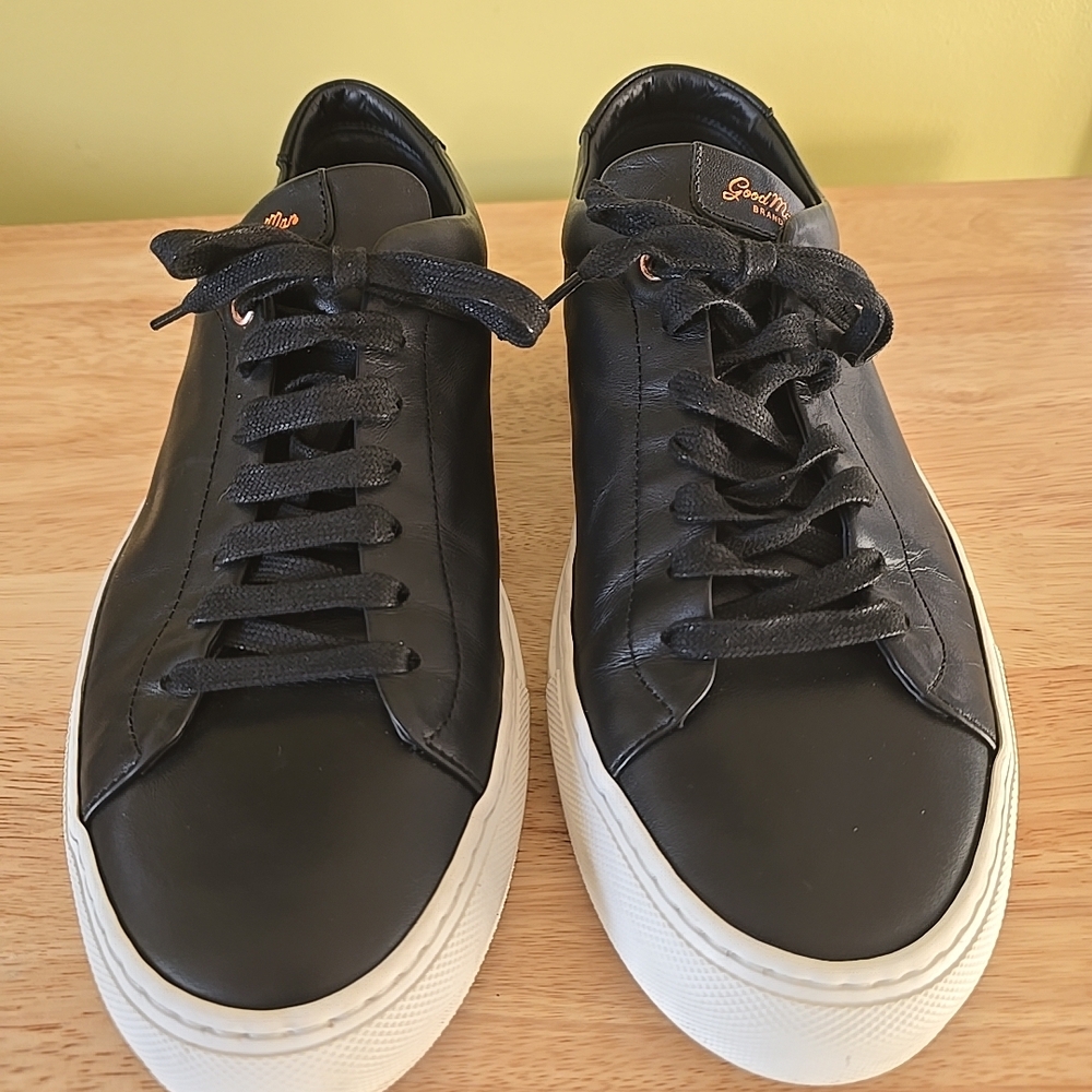 Good Man Brand Black Leather Men's Shoes Sz 10.5 Made In Italy - Picture 3 of 9